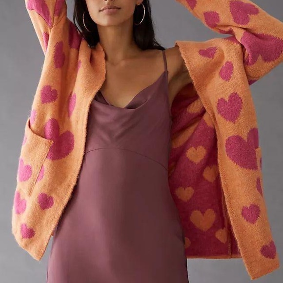 Anthropologie Sweaters - Anthropologie hearts cardigan maeve XL 1X Large Free People Sweater boucle